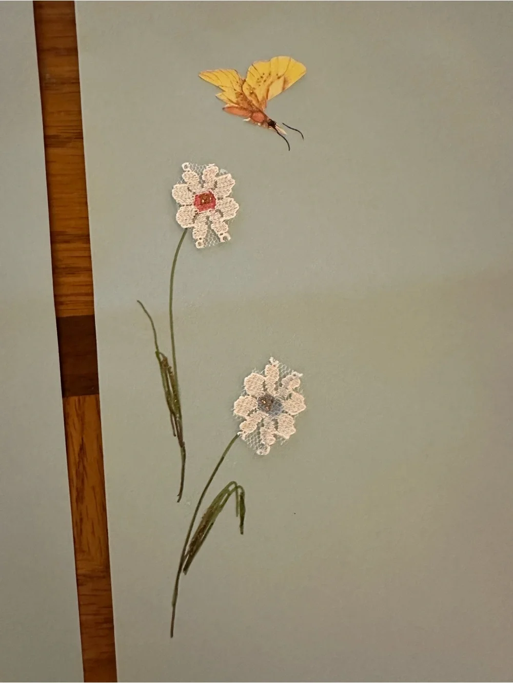1 set of Vintage hand painted and crafted stationery set with 12 unique designs